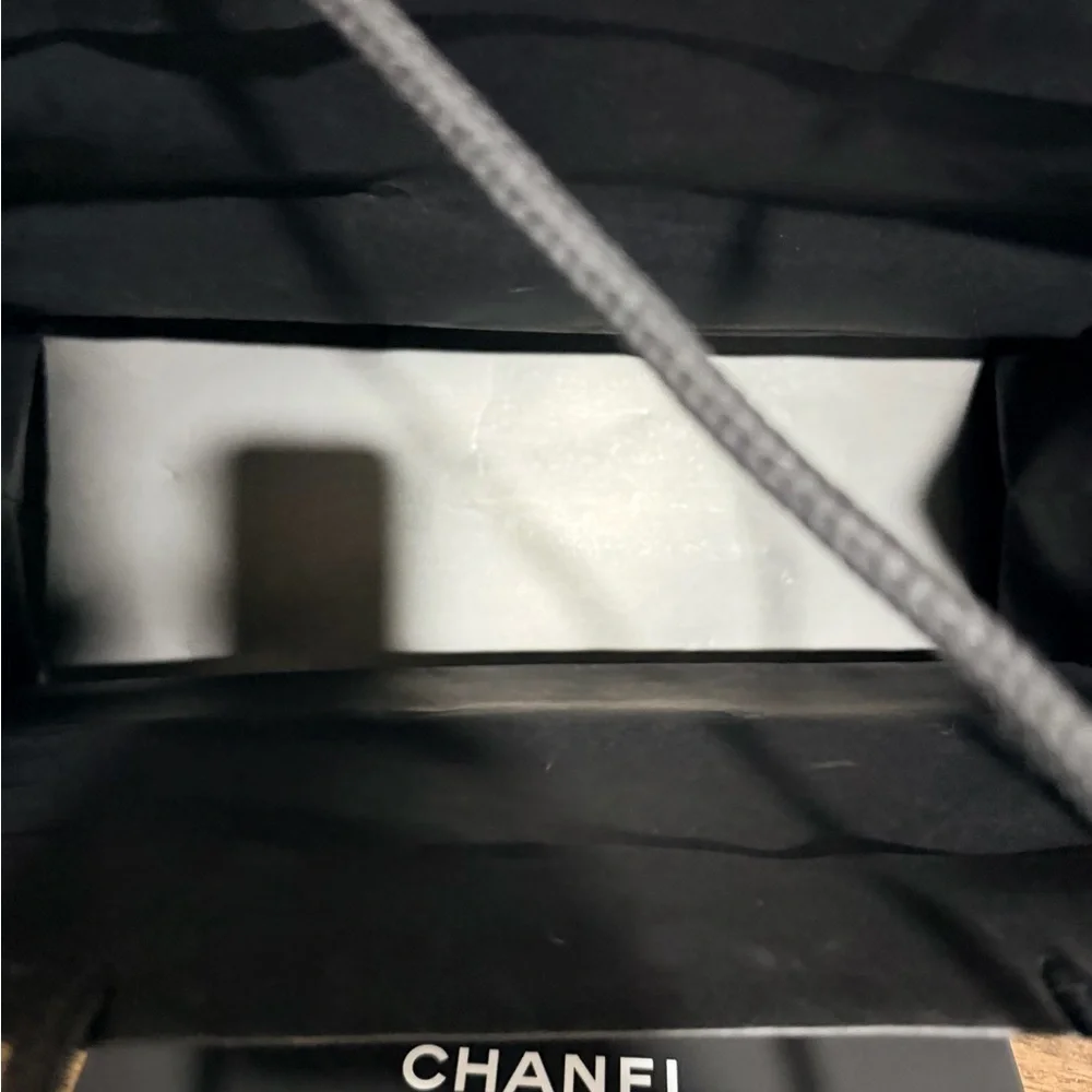 Chanel Black Shopping Bag and box